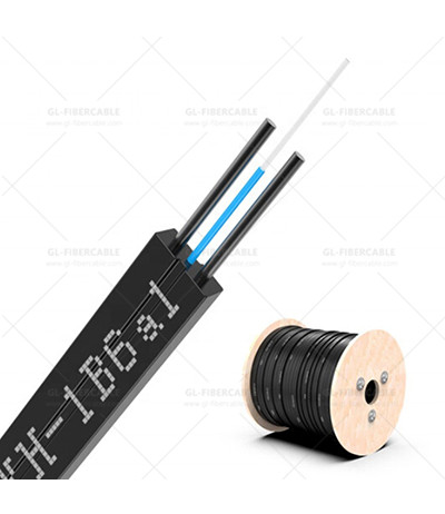 1-12 Core Indoor FTTH Drop Cable FRP KFRP Steel Wire