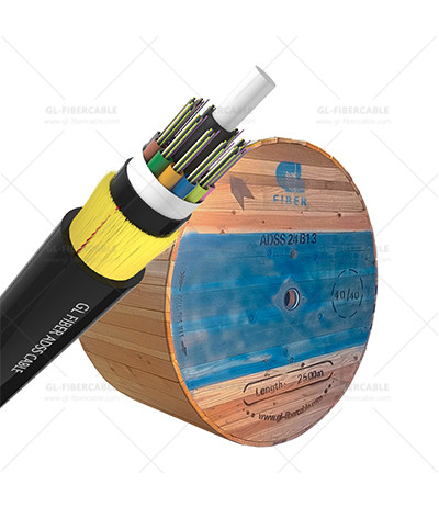 12 24 36 48 96 144 2-288 Core Double Jacket ADSS Fiber Optical Cable