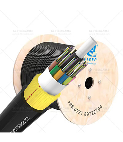 ADSS Cable Single Jacket 50-100m Mini Span 2-96 Core Fiber Optic Cable