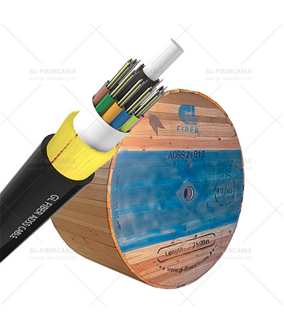 24 Core Single Layer All-Dielectric Self-Supporting ADSS Optical Cable